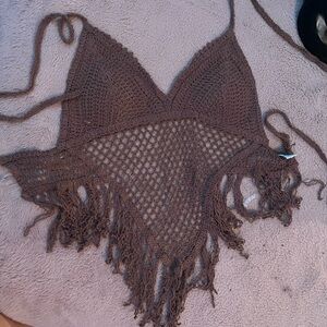 crochet shirt, flowy